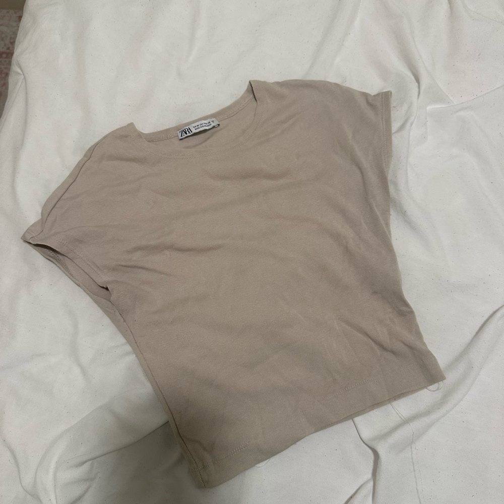 Zara Taupe Short Sleeve Tee